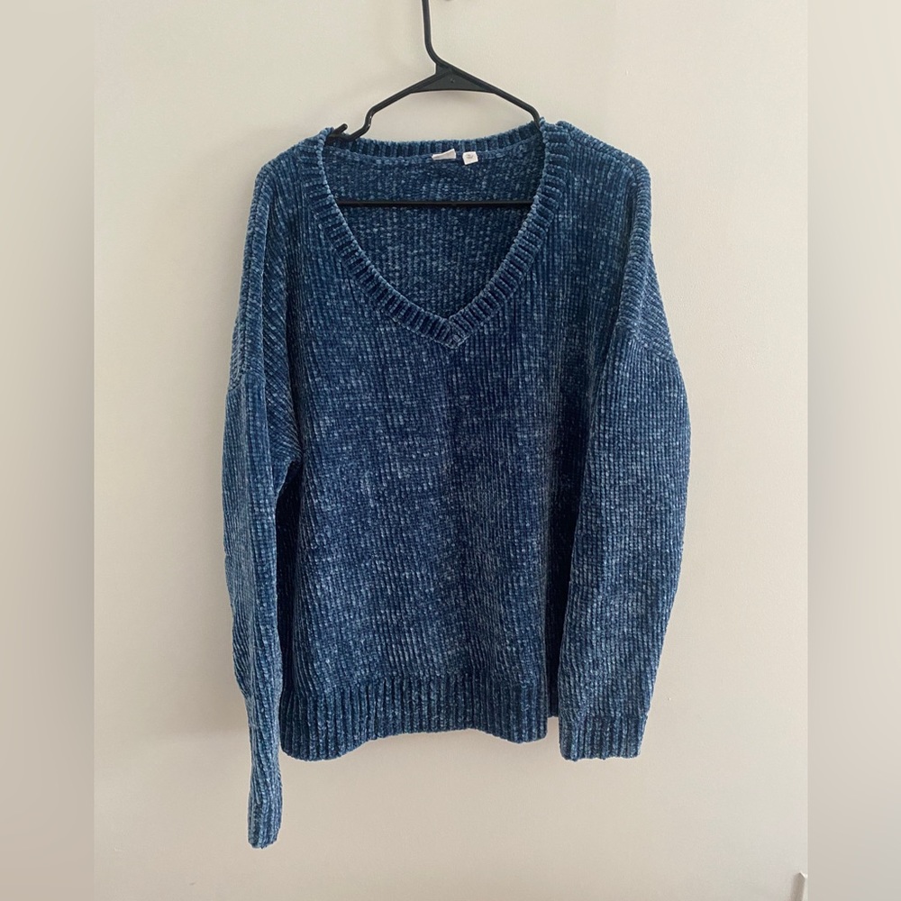 Chenille v-neck sweater